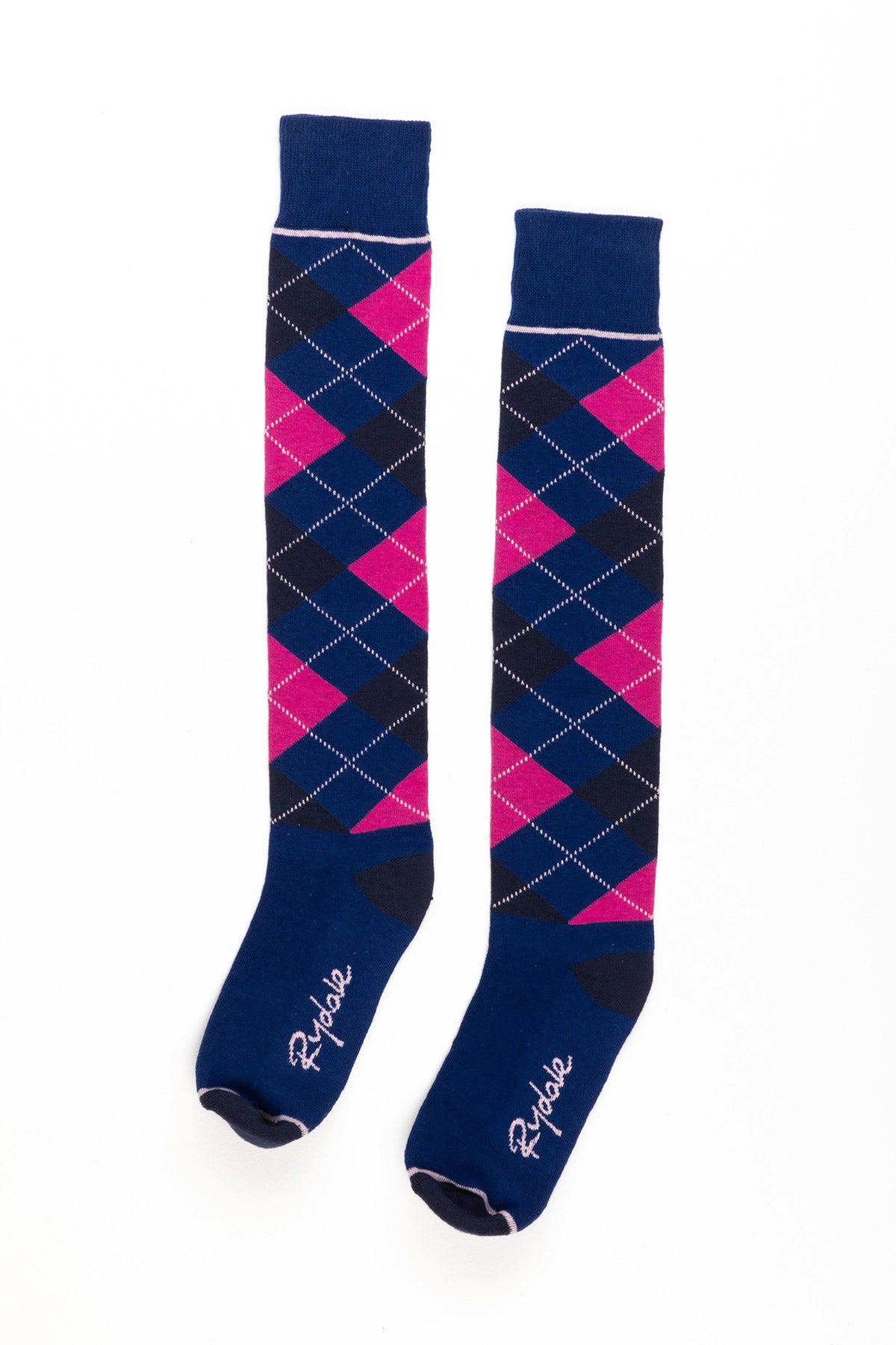 Denim - Ladies Argyle Knee High Riding Socks