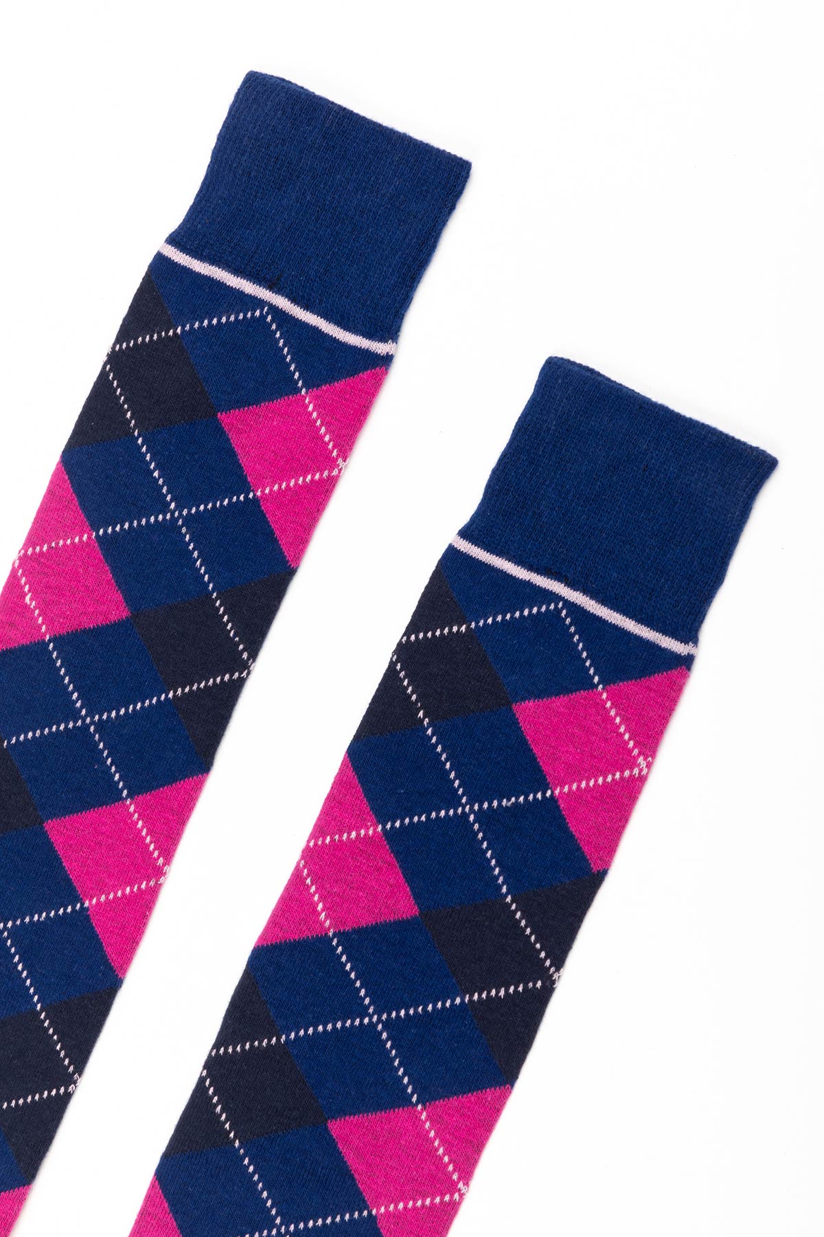 Denim - Ladies Argyle Knee High Riding Socks