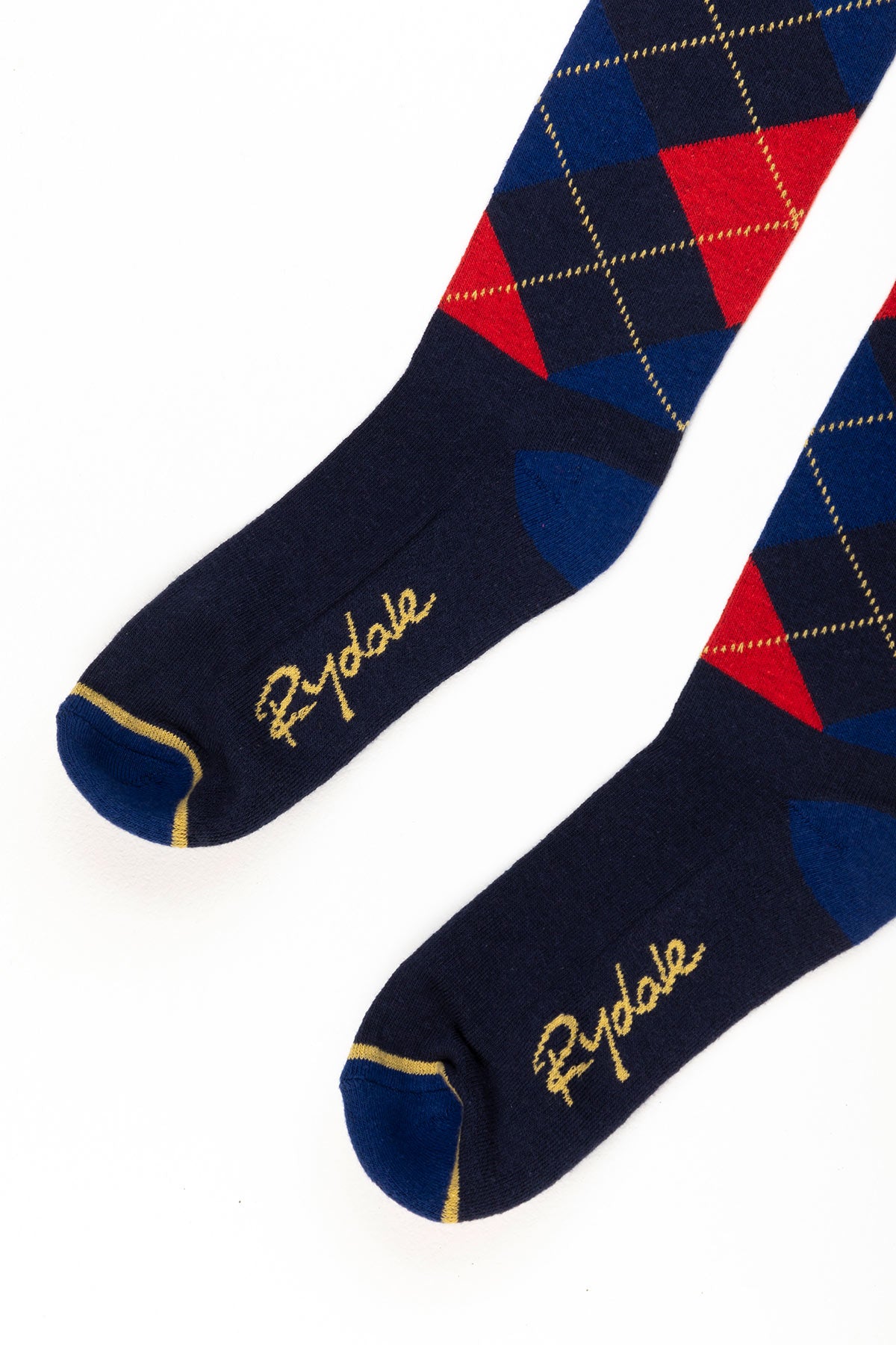 Navy - Ladies Argyle Knee High Riding Socks