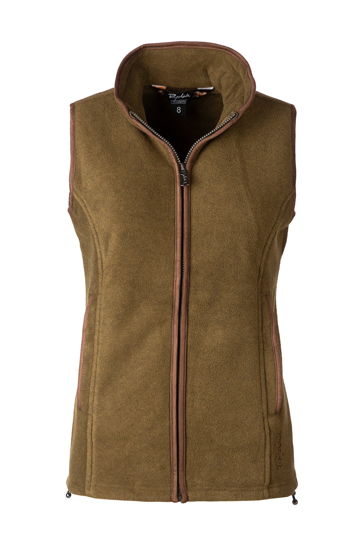 Military Green - Ladies Fleece Waistcoat - Huggate