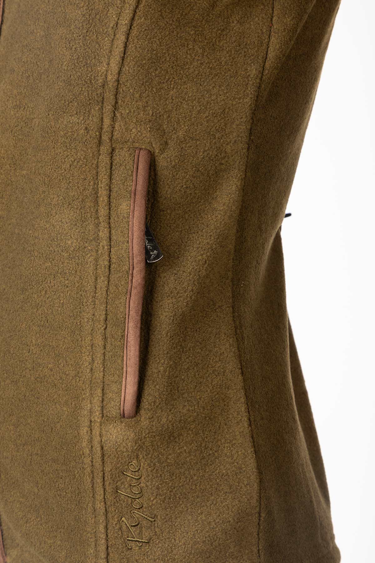 Military Green - Ladies Fleece Waistcoat - Huggate