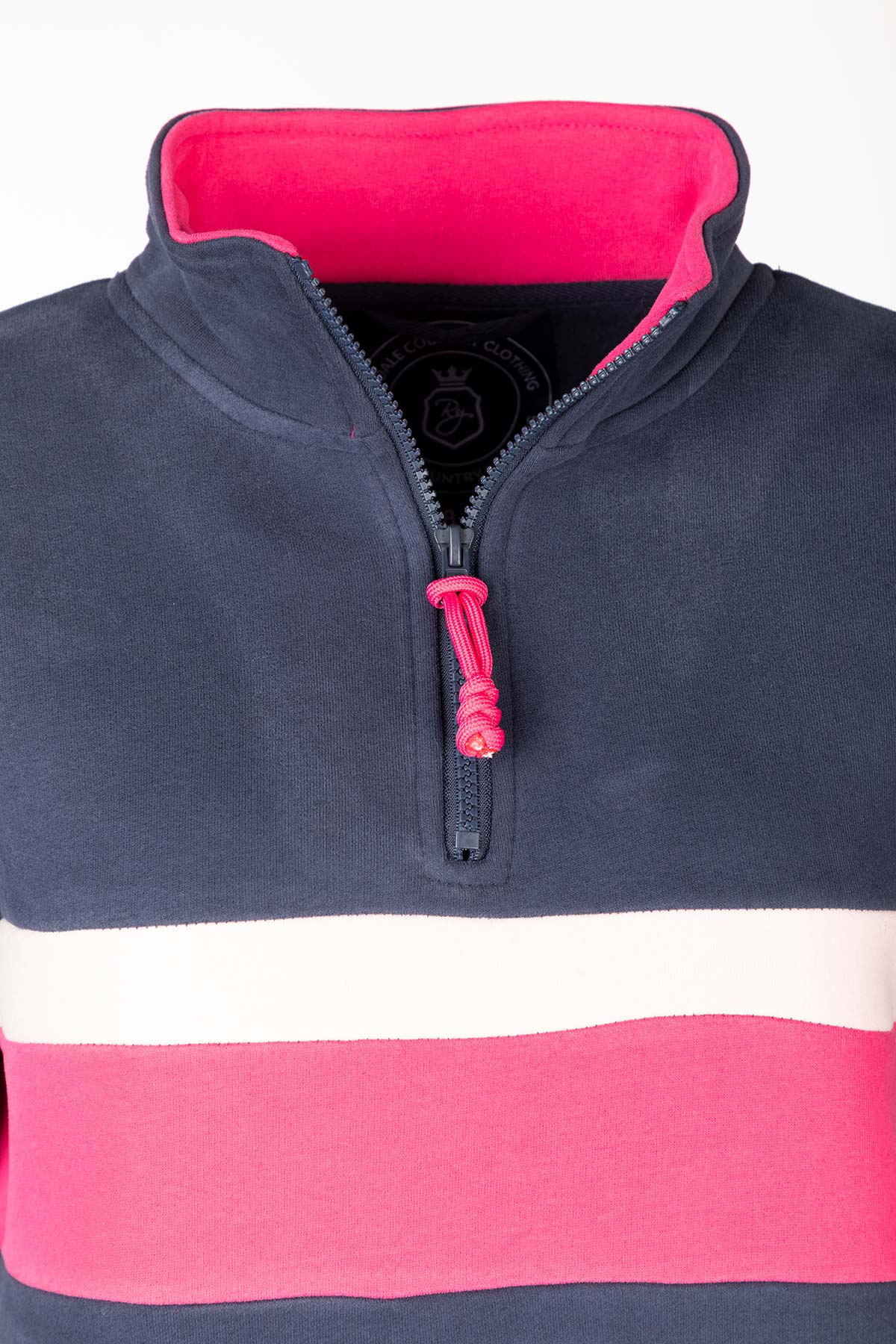 Navy/Bonbon - Ladies Stripe Sweatshirt - Bramham