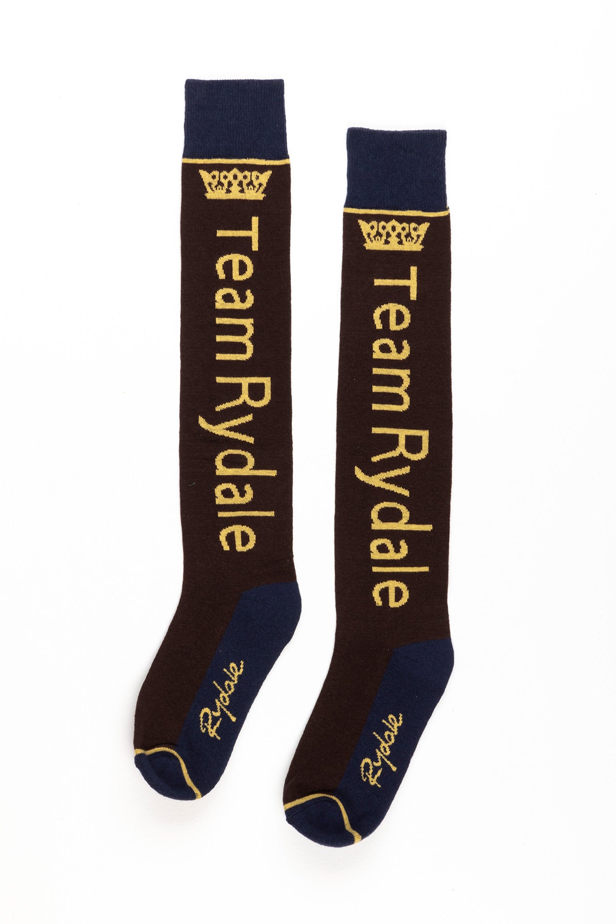 Dark Brown - Ladies Team Rydale Knee Length Riding Socks