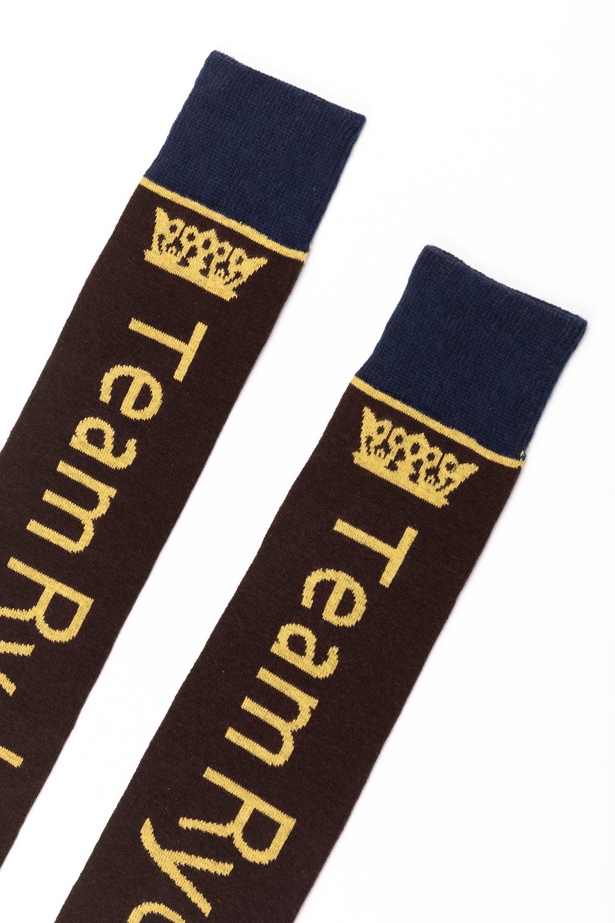 Dark Brown - Ladies Team Rydale Knee Length Riding Socks