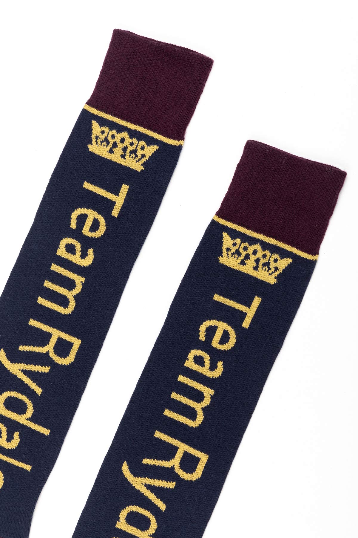 Navy - Ladies Team Rydale Knee Length Riding Socks