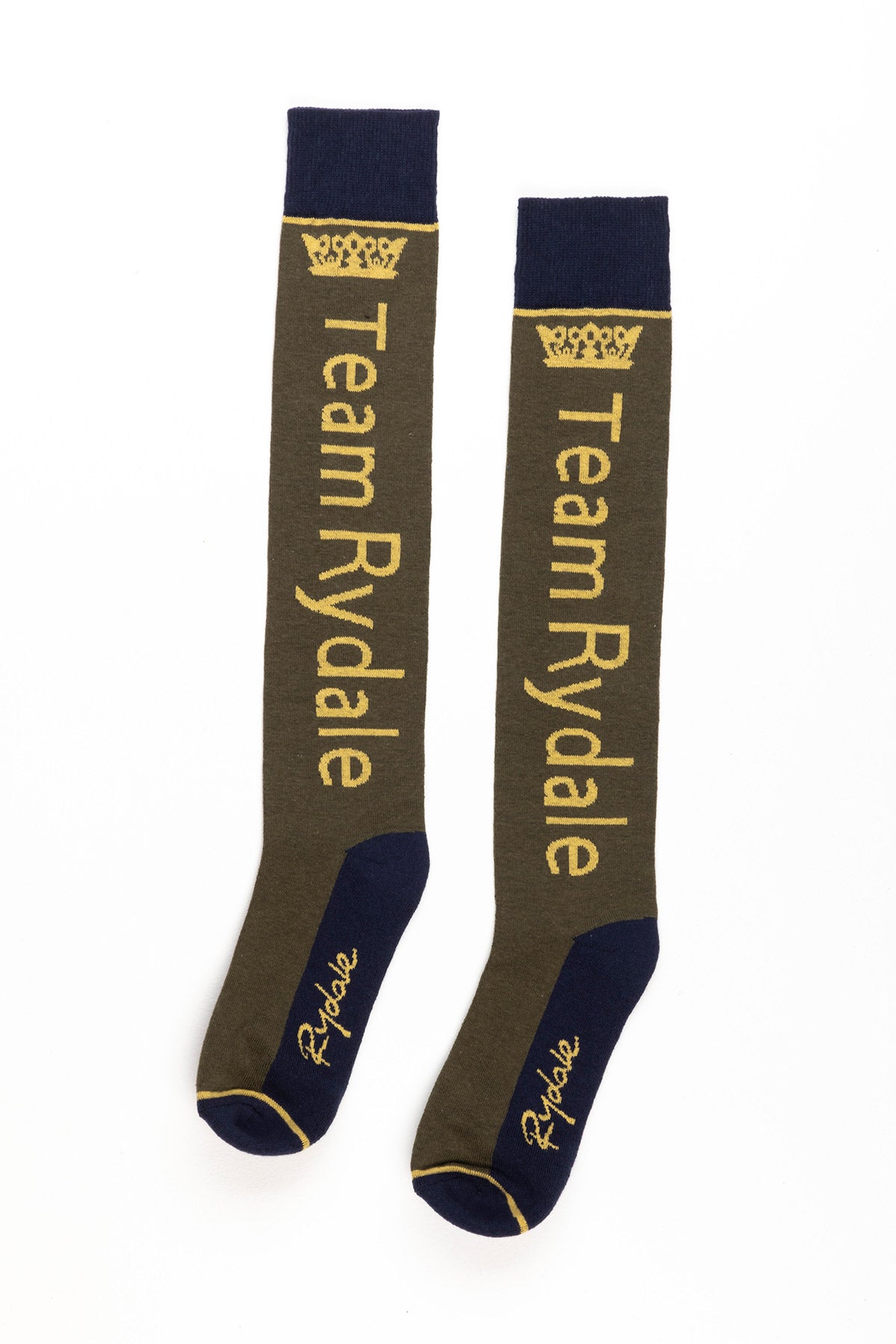 Olive - Ladies Team Rydale Knee Length Riding Socks