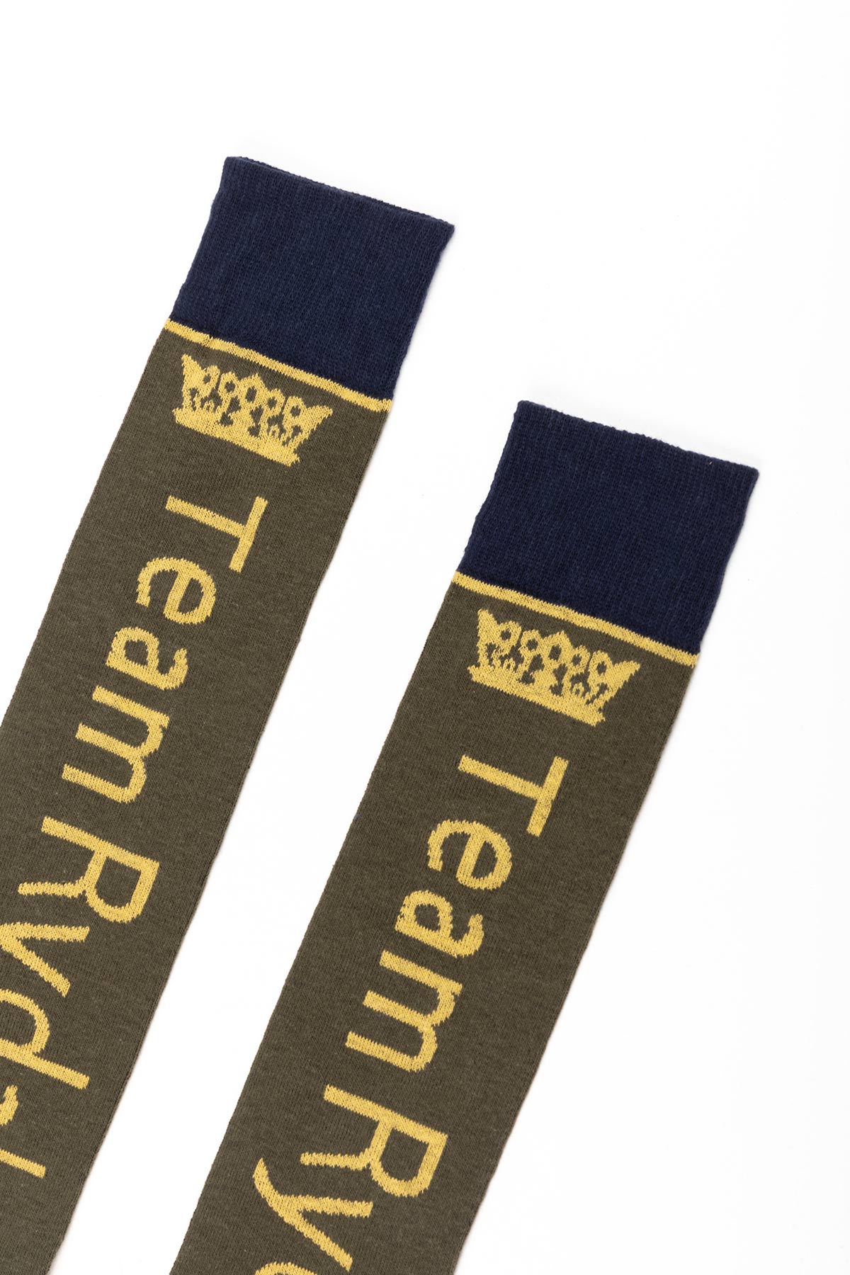 Olive - Ladies Team Rydale Knee Length Riding Socks