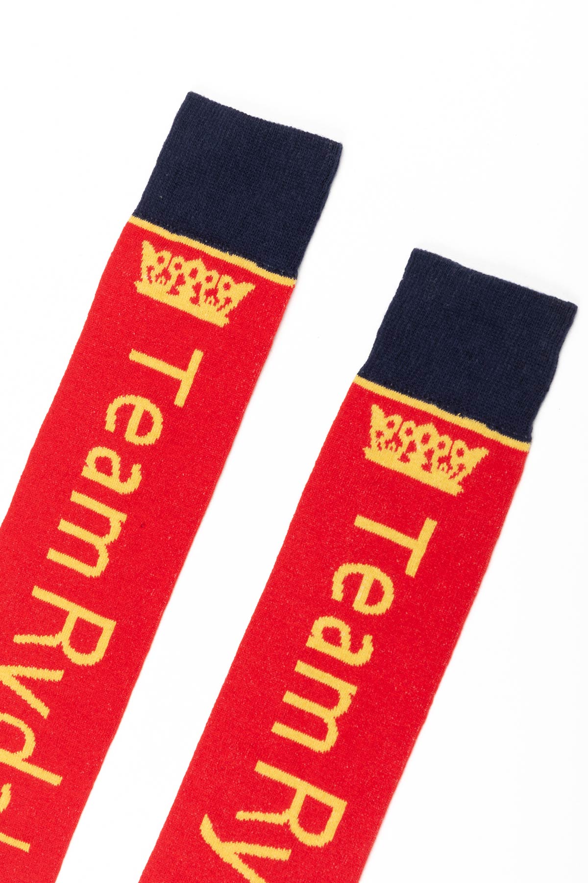 Red - Ladies Team Rydale Knee Length Riding Socks