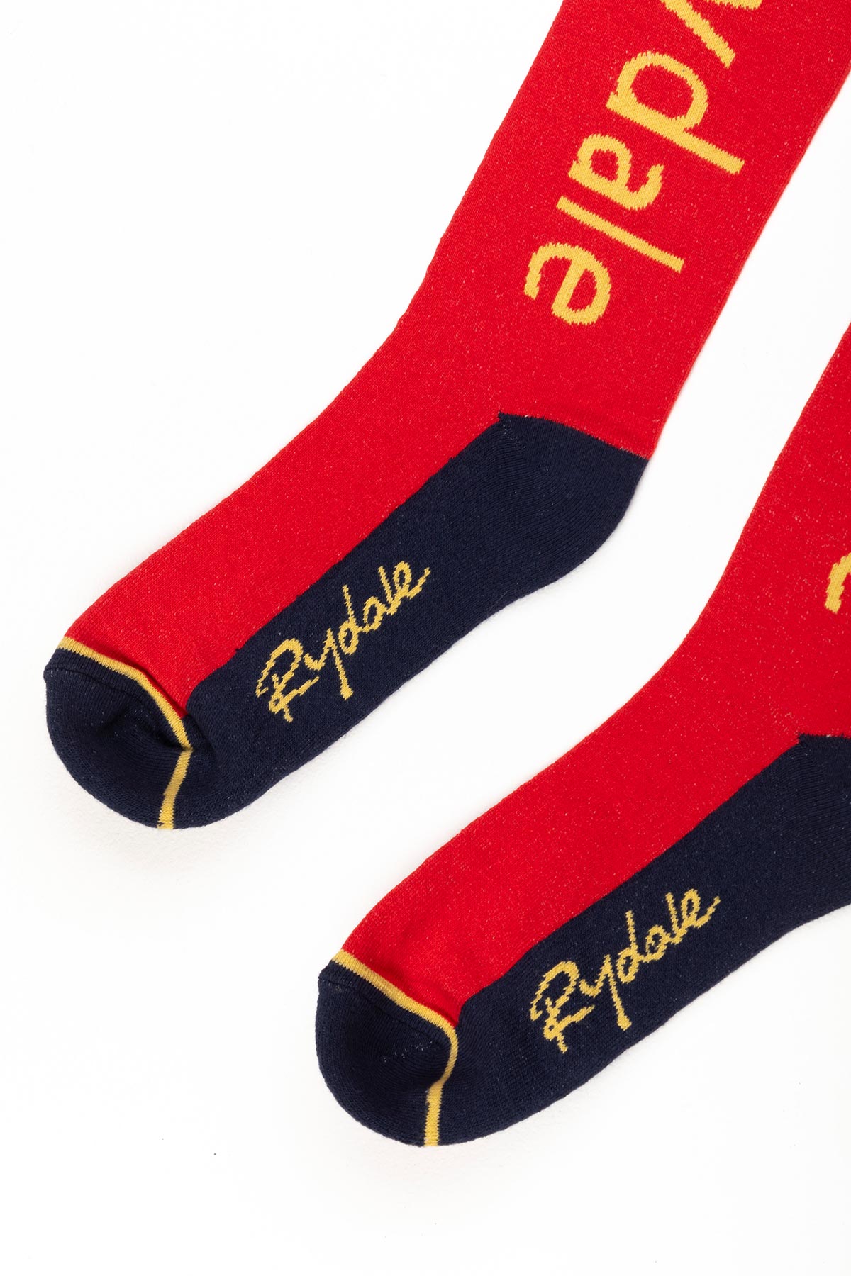 Red - Ladies Team Rydale Knee Length Riding Socks