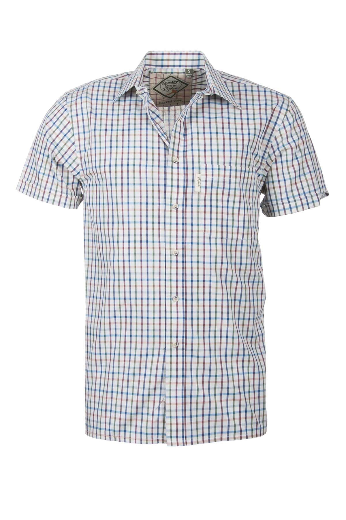 Harvest Light Check - Mens Easy Care Short Sleeved Shirt