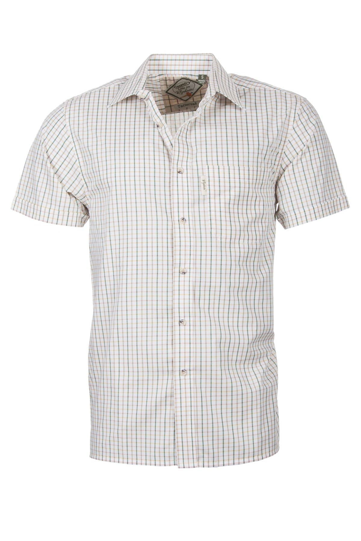 Tattersall Green - Mens Easy Care Short Sleeved Shirt
