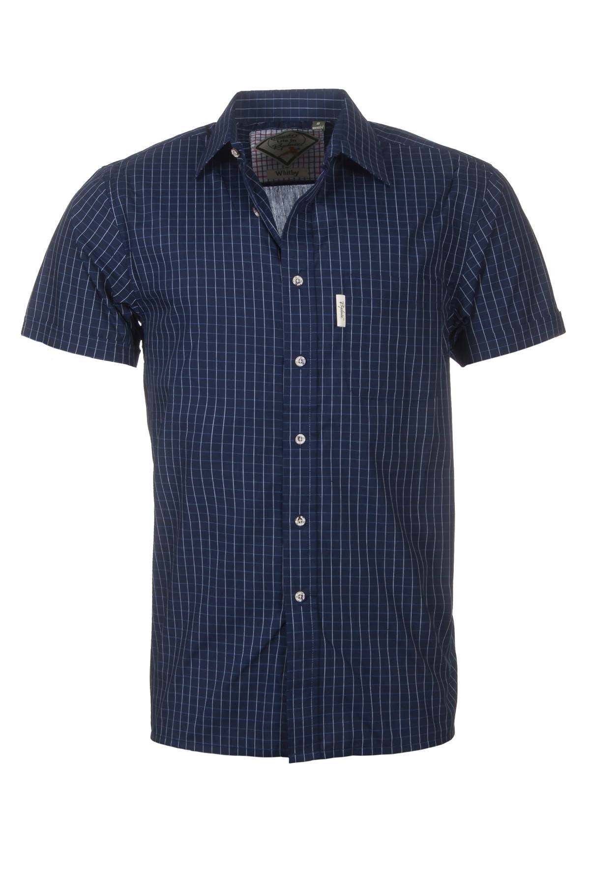 Whitby Navy - Mens Easy Care Short Sleeved Shirt