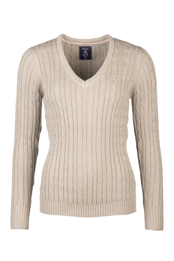 Emma V Neck Cable Knit Jumper