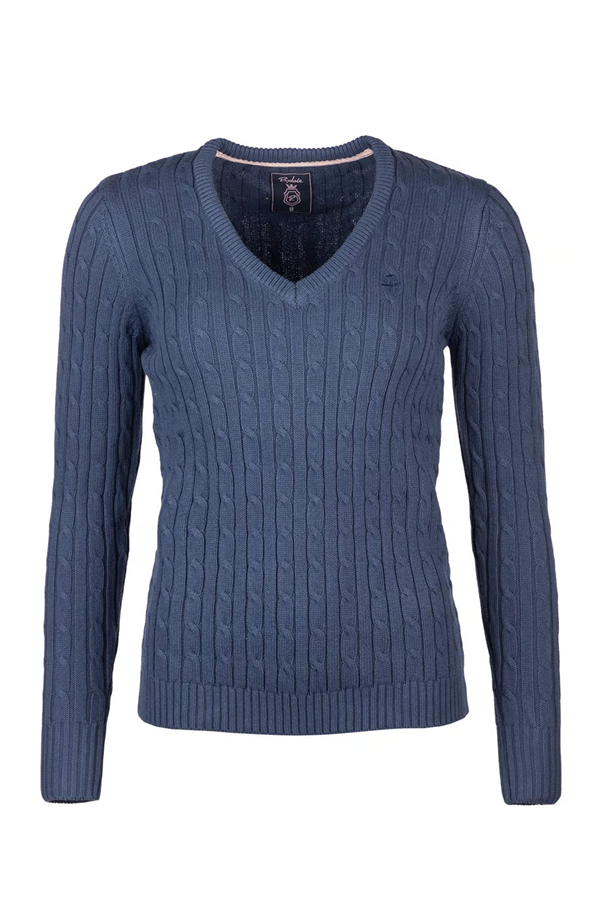 Emma V Neck Cable Knit Jumper