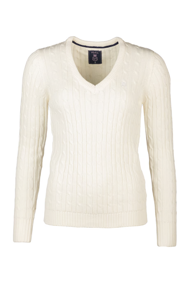 Emma V Neck Cable Knit Jumper