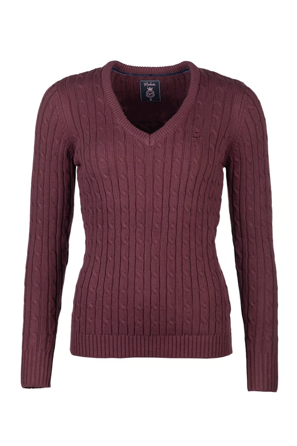 Emma V Neck Cable Knit Jumper