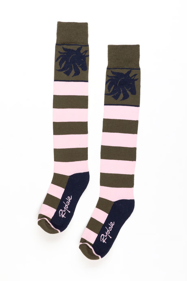 Ladies Broadstripe Knee Length Riding Socks