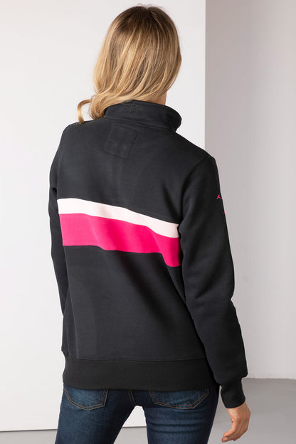 Black/Bonbon - Ladies Stripe Sweatshirt - Bramham