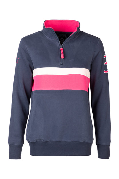 Navy/Bonbon - Ladies Stripe Sweatshirt - Bramham