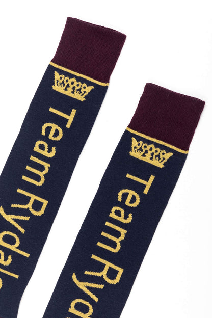 Navy - Ladies Team Rydale Knee Length Riding Socks