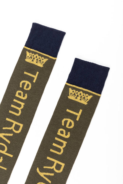 Olive - Ladies Team Rydale Knee Length Riding Socks
