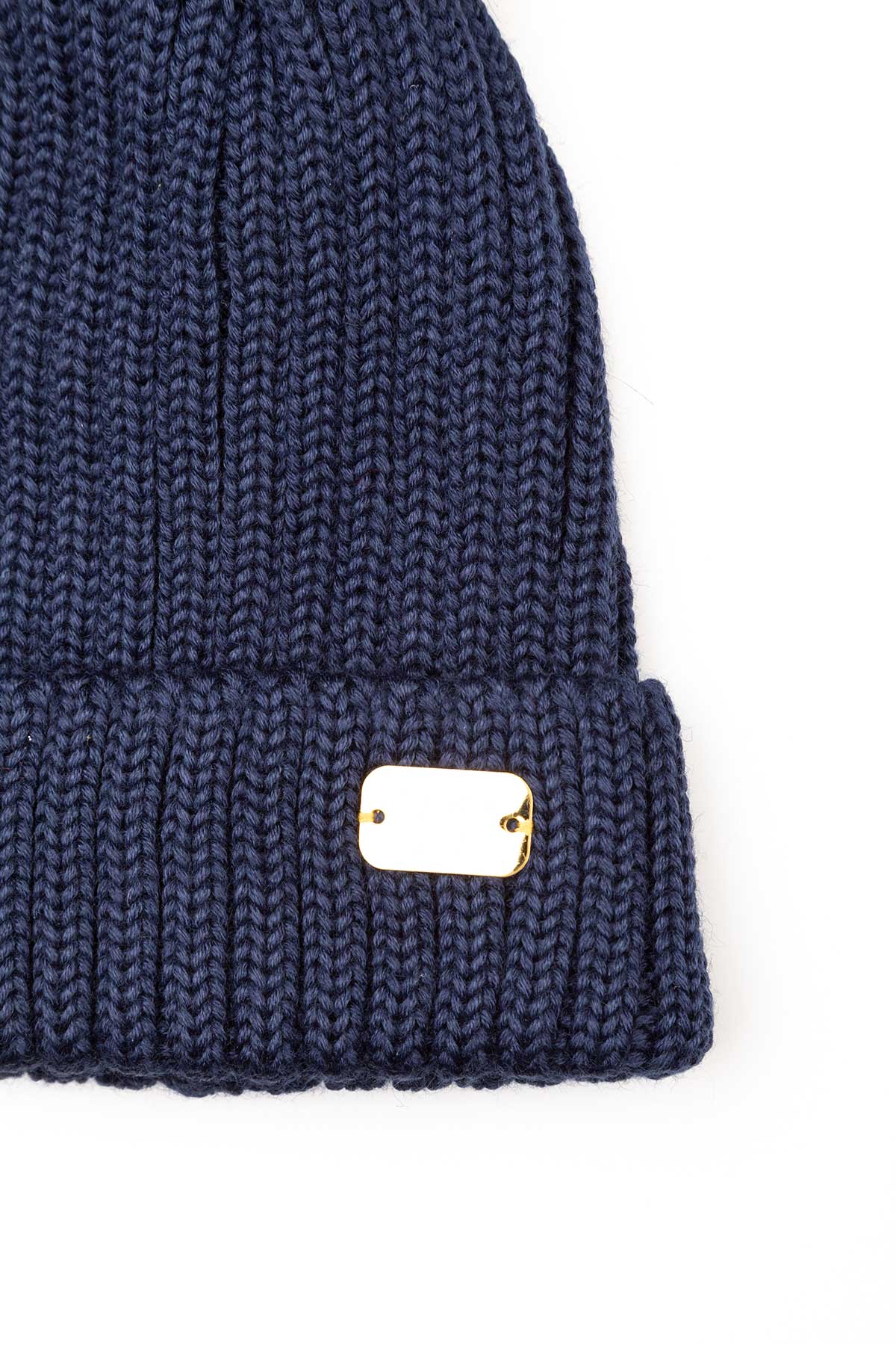 Navy - Girls Pom Pom Hat - Bella