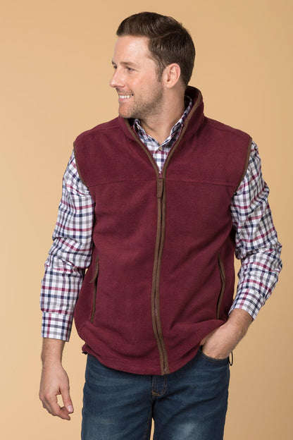 Claret - Mens Huggate Waistcoat