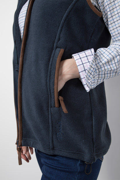 Navy - Ladies Huggate Fleece Waistcoat