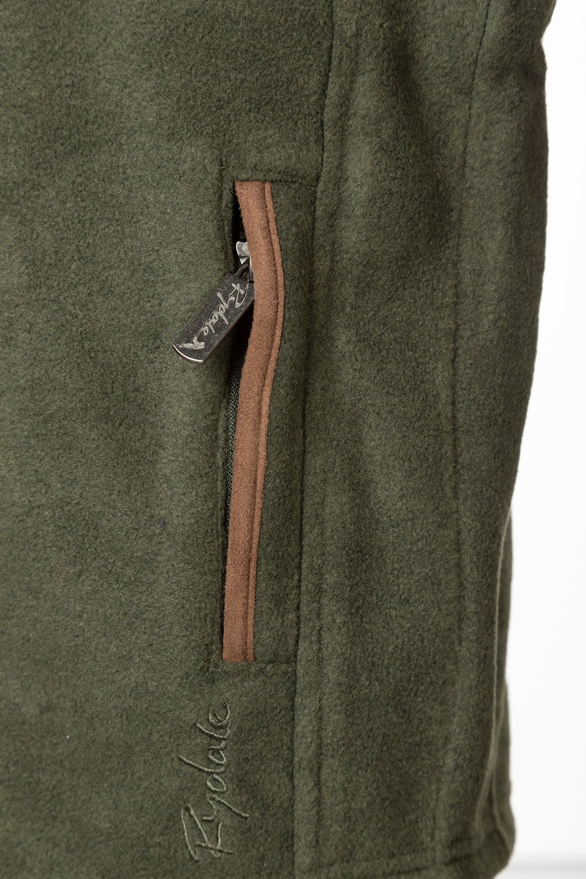 Khaki - Kid's Fleece Gilet - Huggate