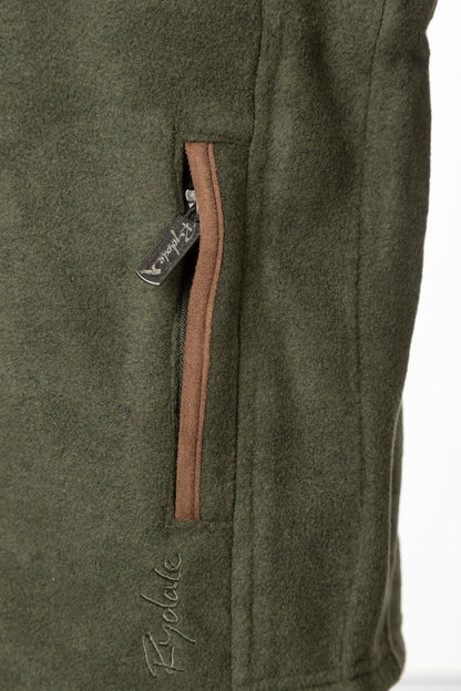 Khaki - Kid's Fleece Gilet - Huggate