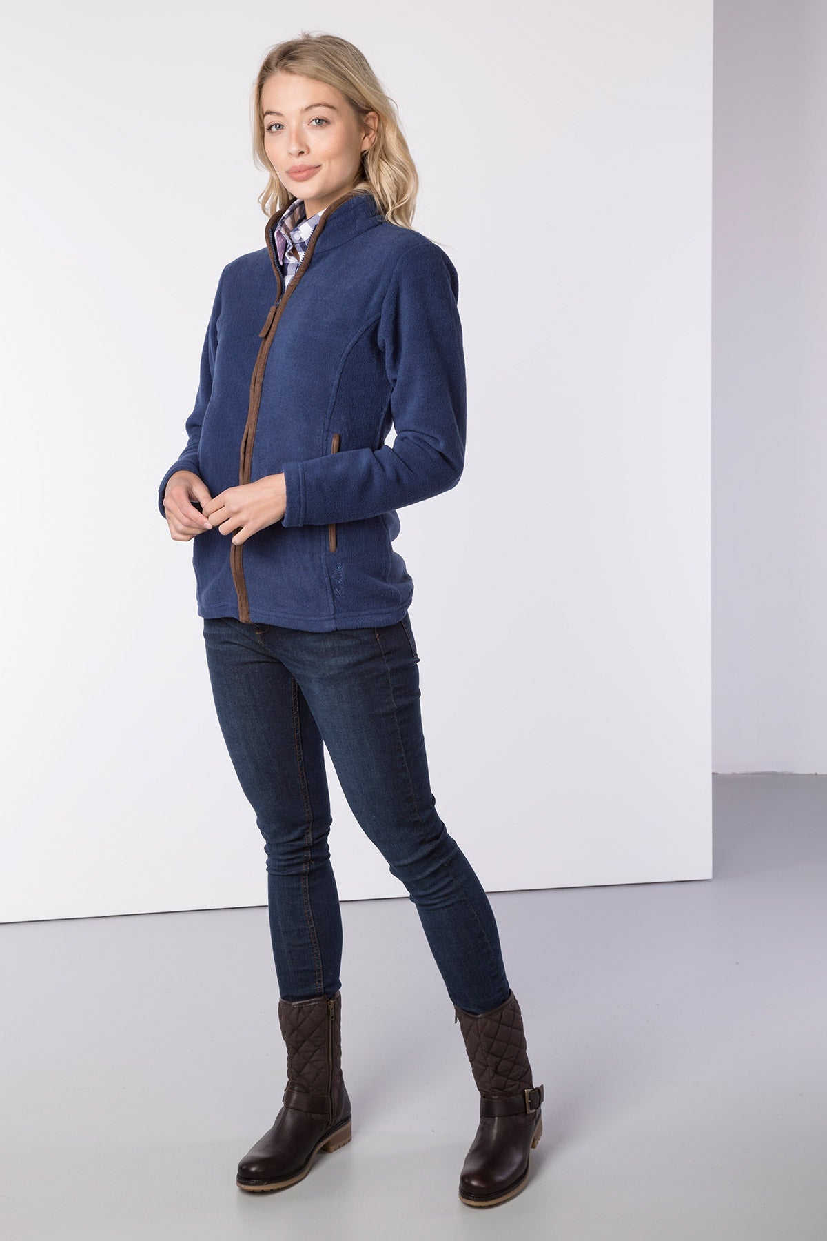 Dark Denim - Ladies Huggate Fleece Jacket