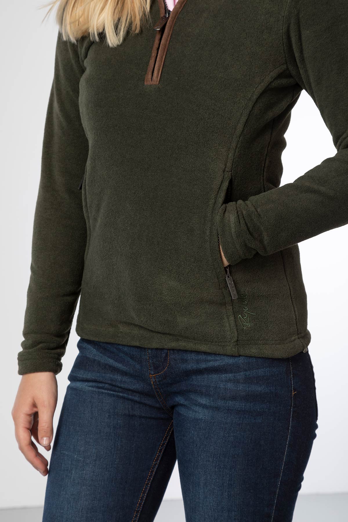 Khaki - Ladies Huggate Overhead Fleece