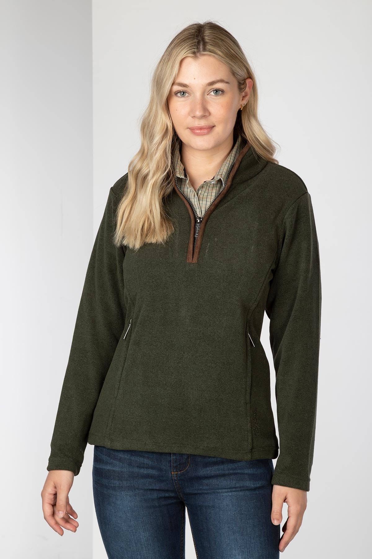 Marl Khaki - Ladies Huggate Overhead Fleece