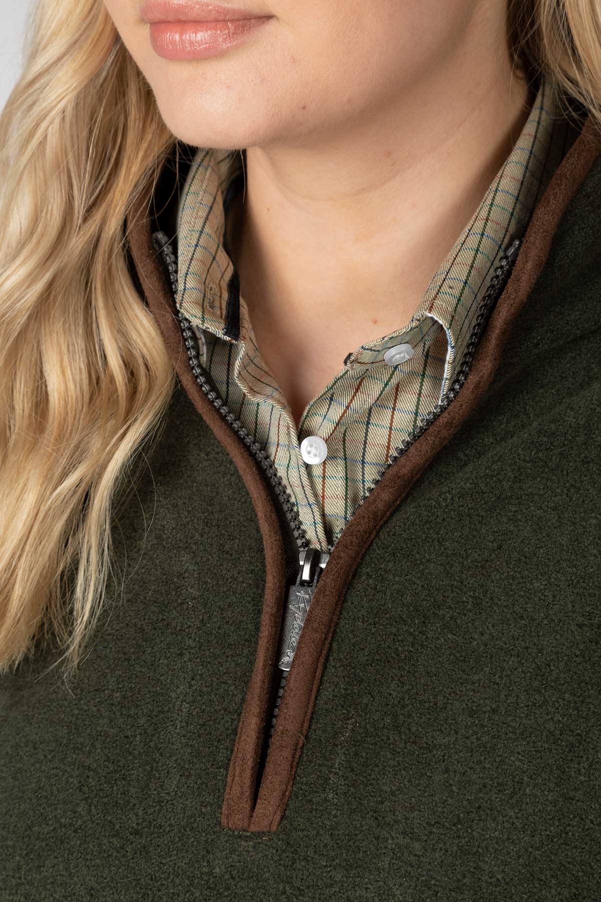 Marl Khaki - Ladies Huggate Overhead Fleece