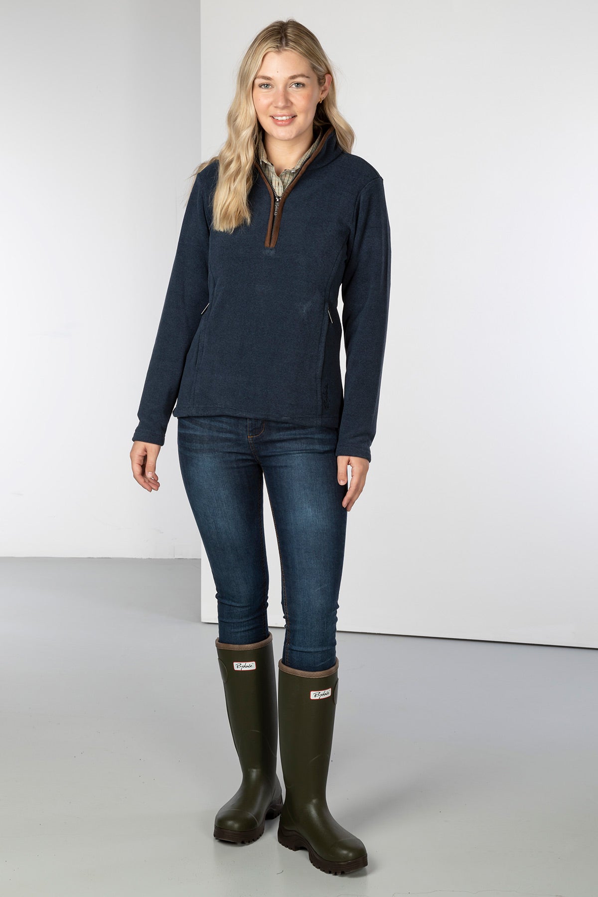 Marl Navy - Ladies Huggate Overhead Fleece