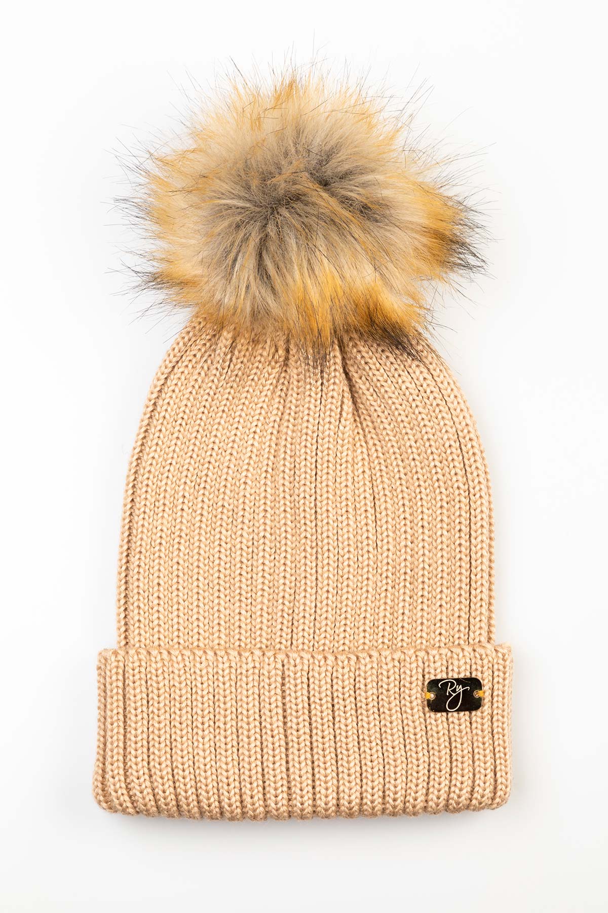 Camel - Ladies Pom Pom Hat - Bella