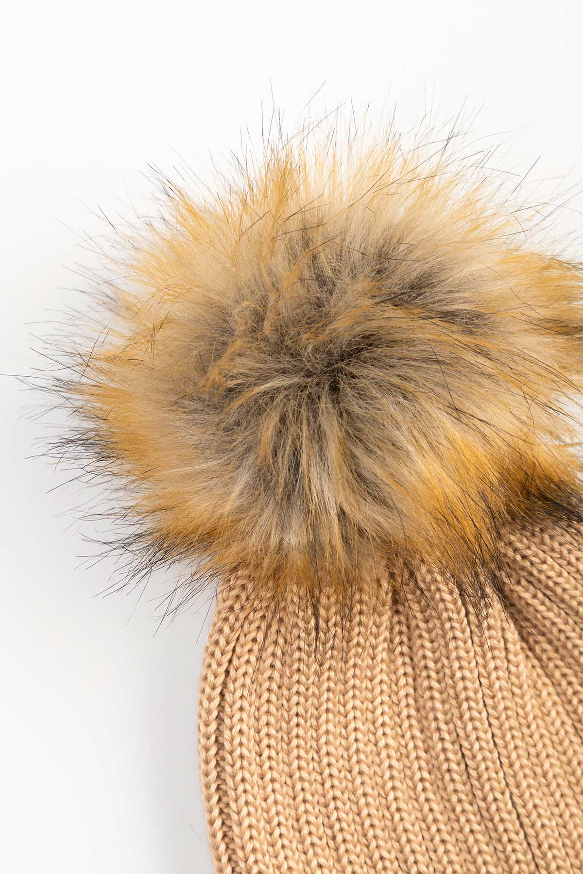 Camel - Ladies Pom Pom Hat - Bella