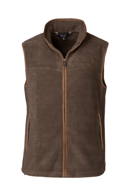 Dark Brown - Men's Fleece Waistcoat - Huggate