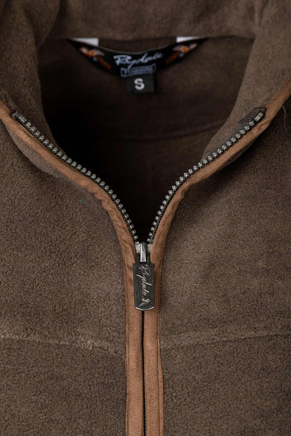 Dark Brown - Men's Fleece Waistcoat - Huggate