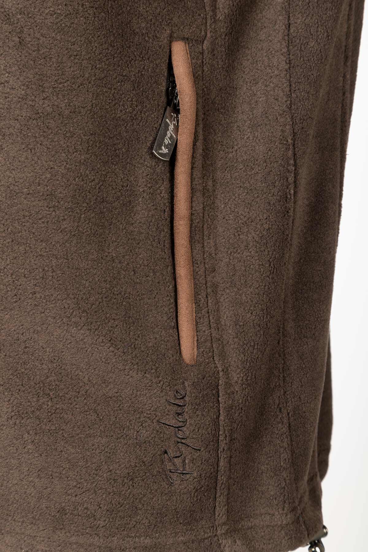 Dark Brown - Men's Fleece Waistcoat - Huggate