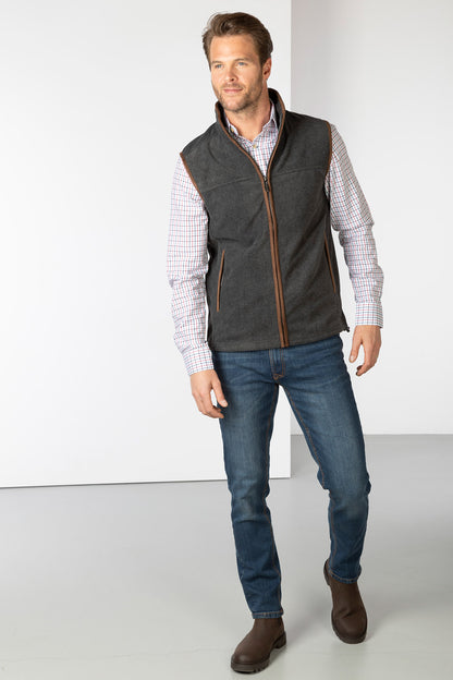 Dark Marl Grey - Mens Huggate Fleece Waistcoat