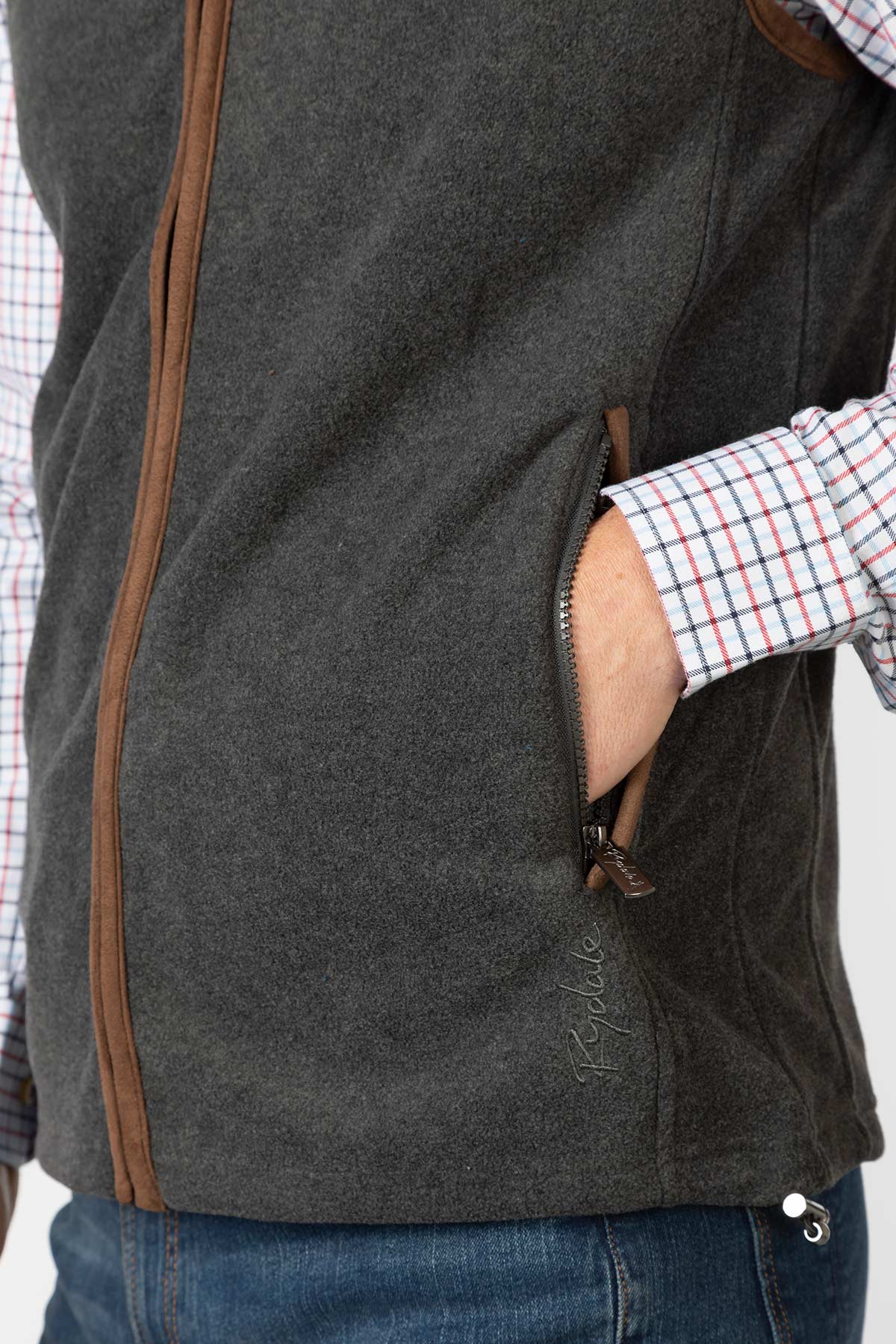 Dark Marl Grey - Mens Huggate Fleece Waistcoat
