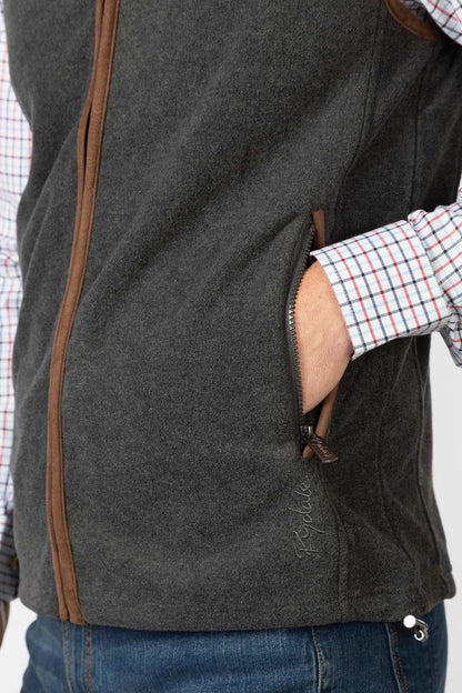 Dark Marl Grey - Mens Huggate Fleece Waistcoat