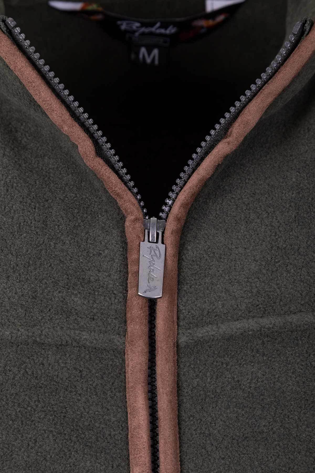 Khaki - Mens Huggate Fleece Waistcoat