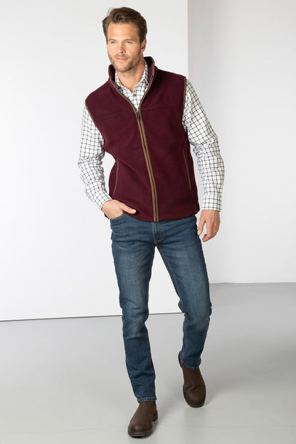 Marl Burgundy - Mens Huggate Waistcoat