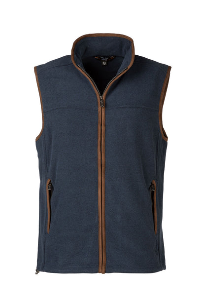 Marl Navy - Men's Fleece Waistcoat - Huggate