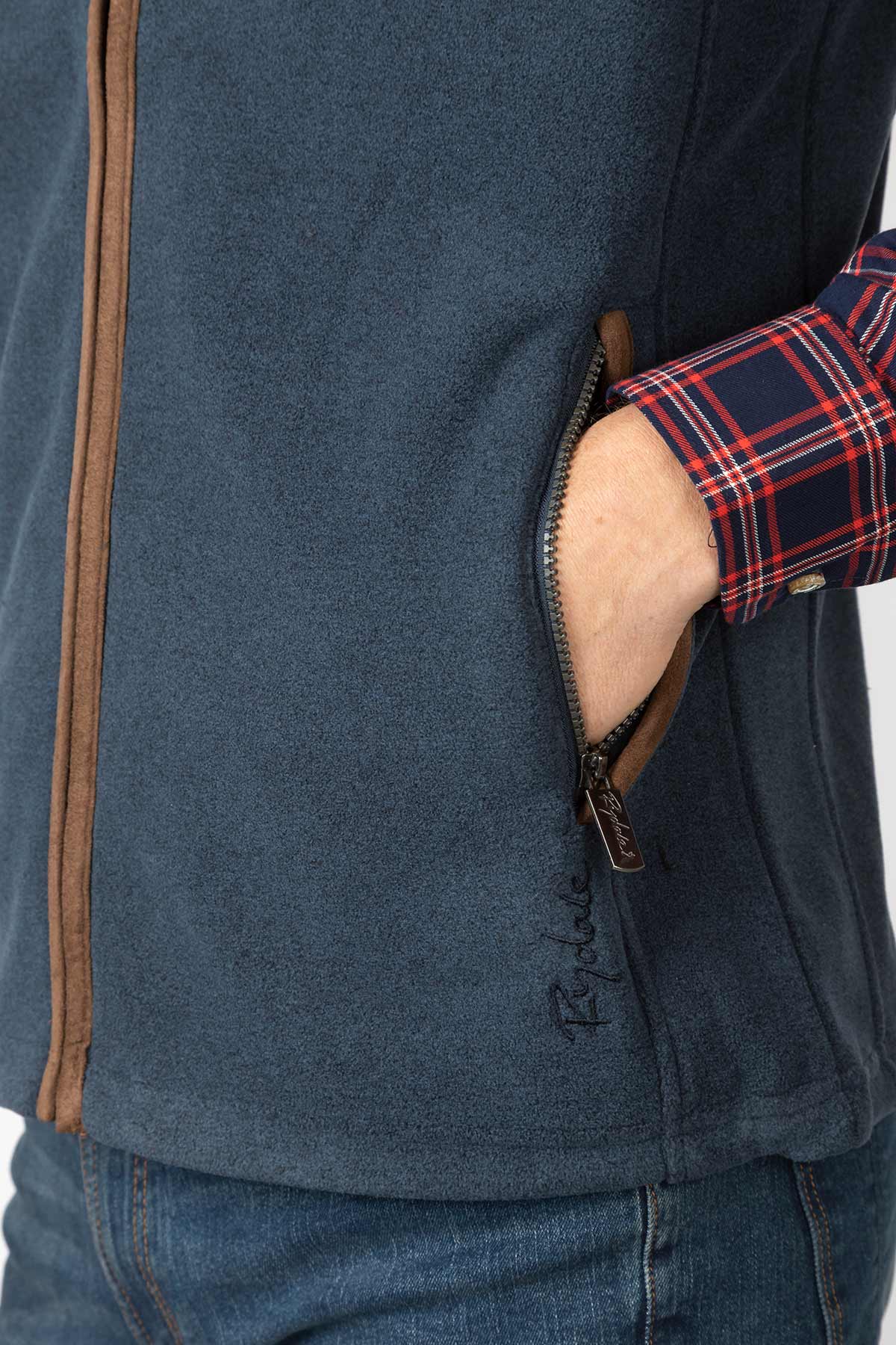 Marl Navy - Men's Fleece Waistcoat - Huggate
