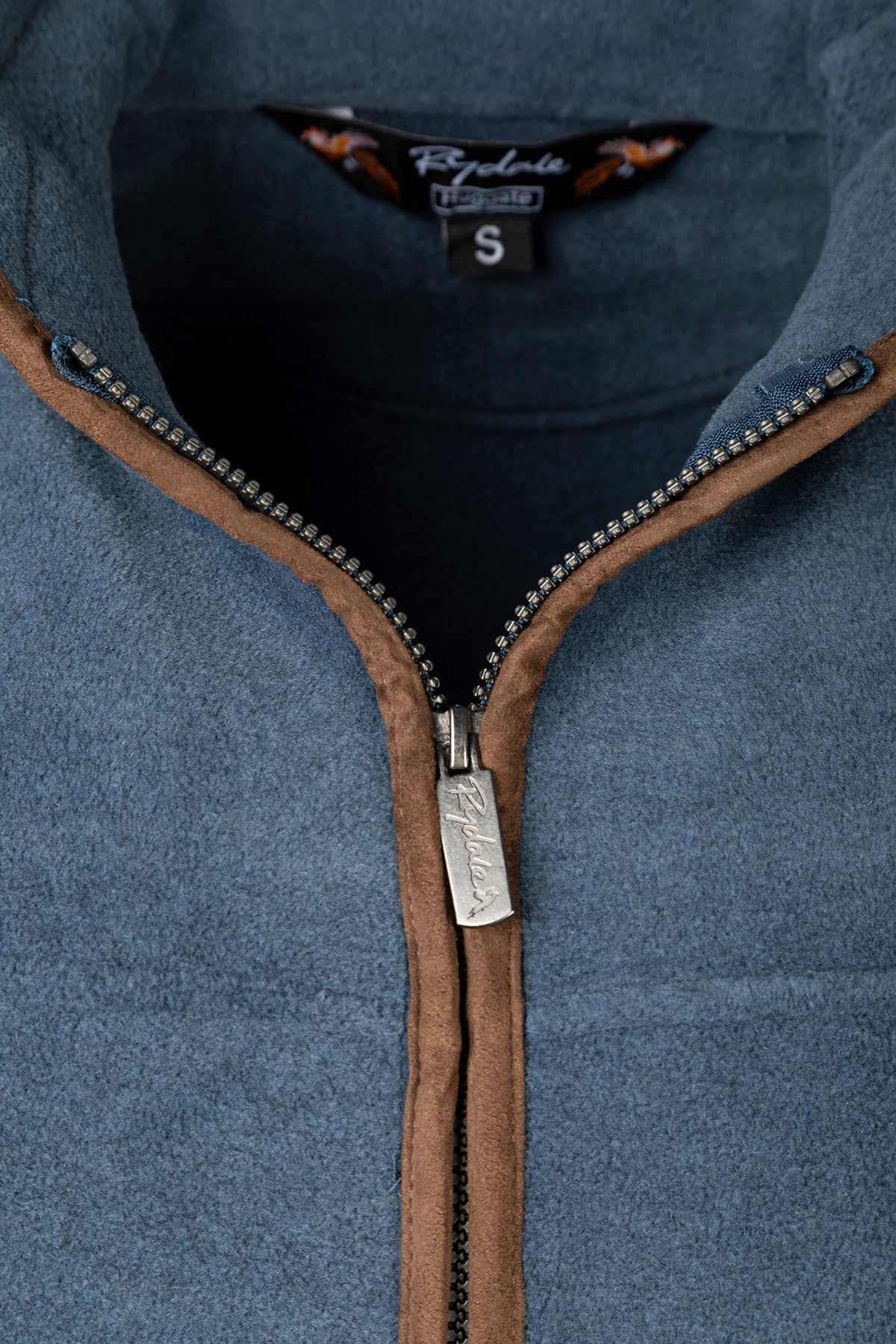 Mid Navy - Men's Fleece Waistcoat - Huggate