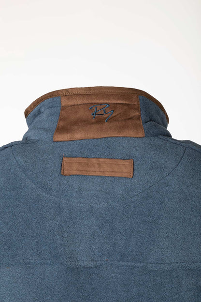 Mid Navy - Men's Fleece Waistcoat - Huggate