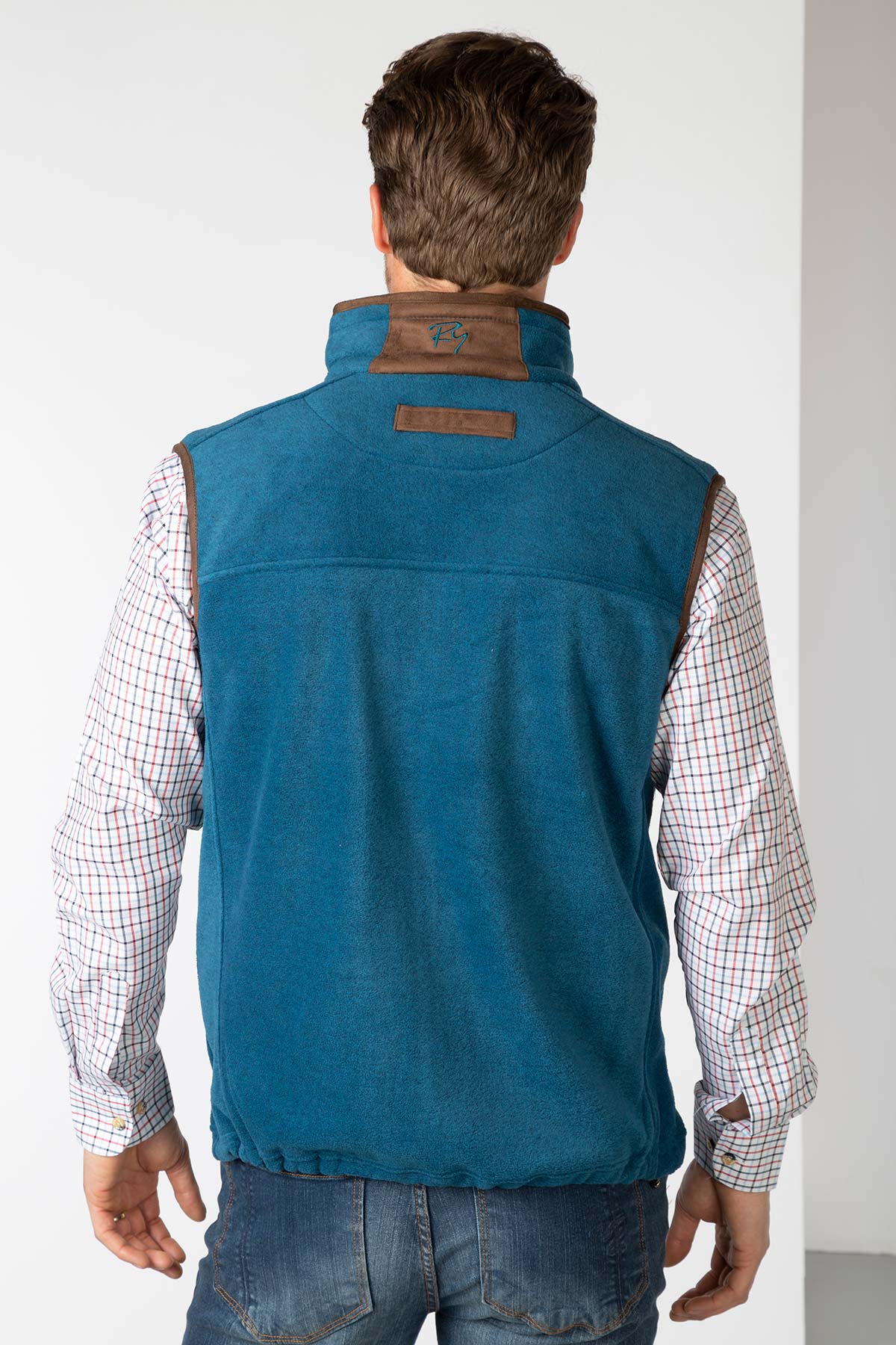 Petrol - Men's Fleece Waistcoat - Huggate